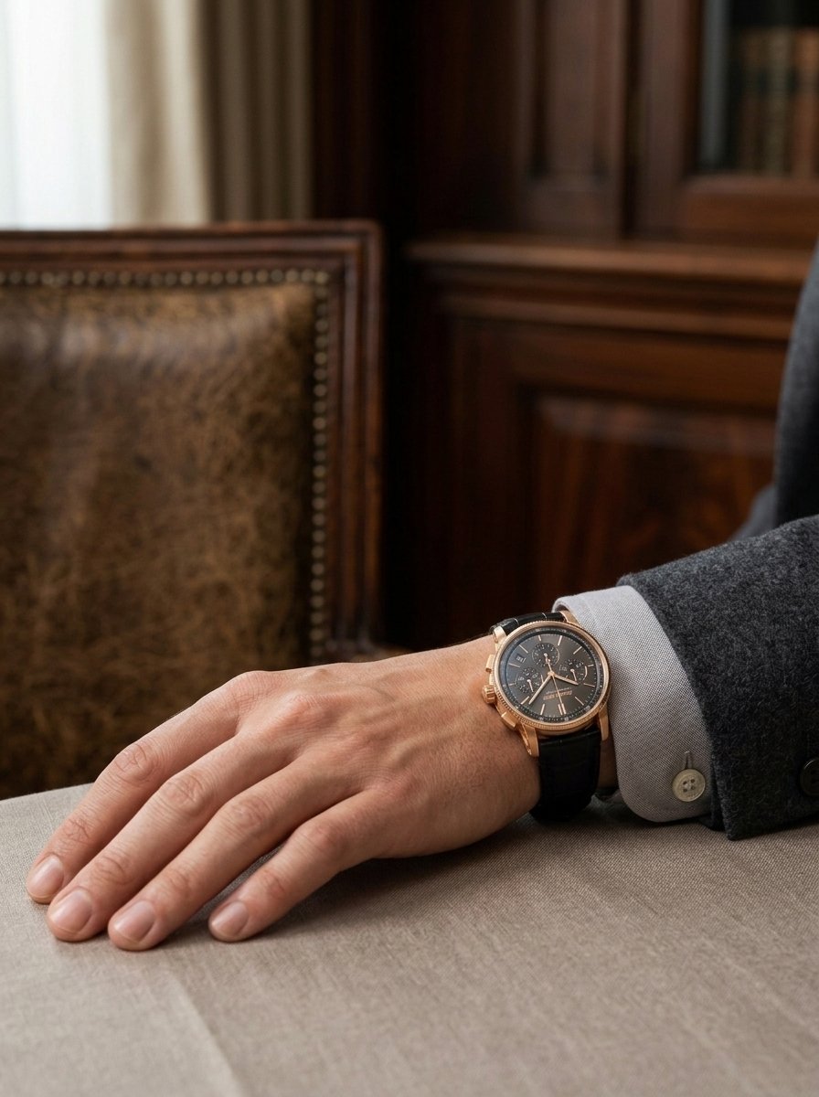 Chronographe Manufacture Or Rose & Cuir Alligator — vue 3
